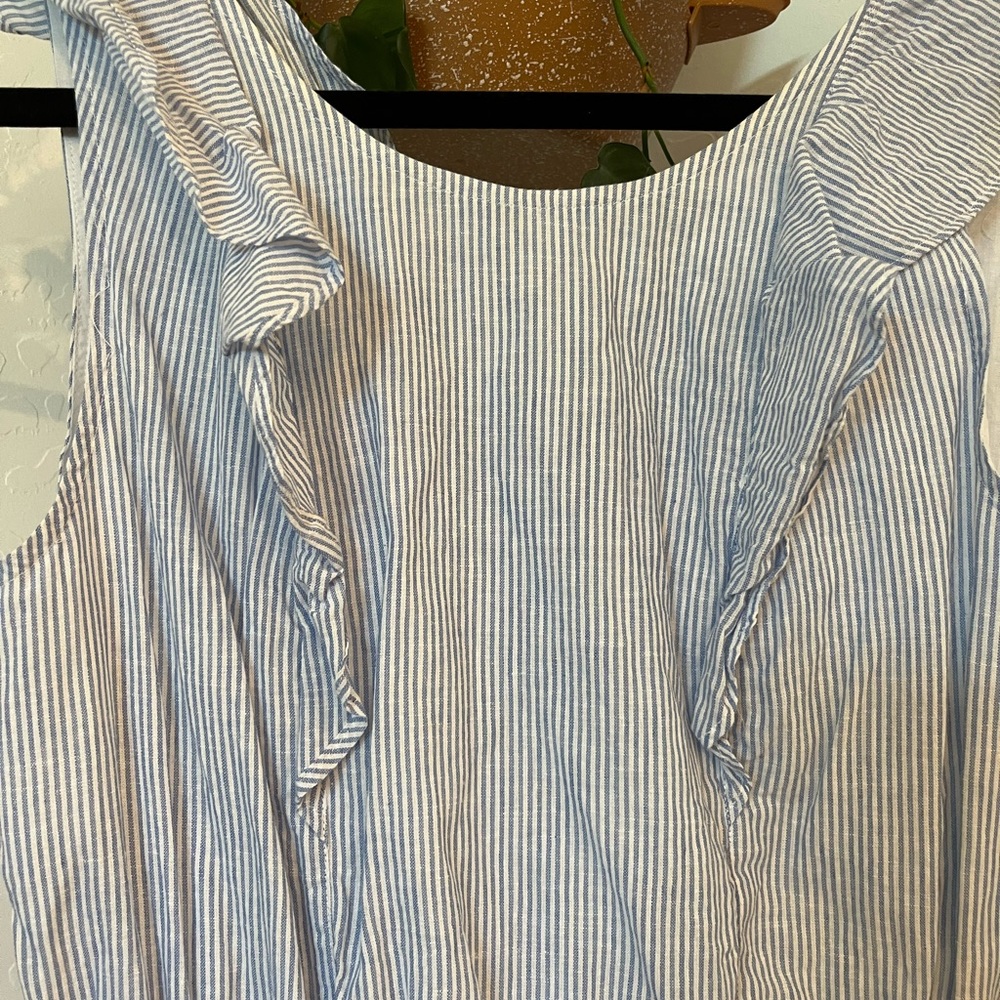 Blue and White Striped Dress - Picture 4 of 6
